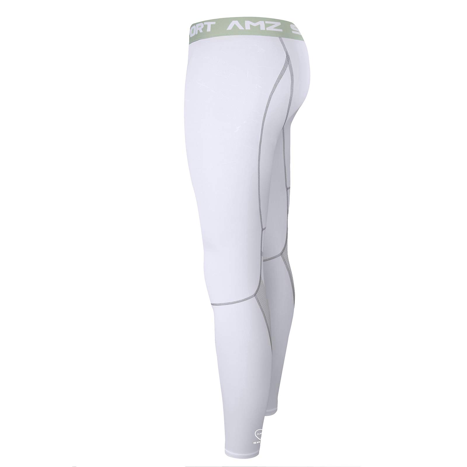 AMZSPORT Pantaloni Sportivi a Compressione da Uomo Leggings da Palestra Calzamaglia ad Asciugatura Rapida