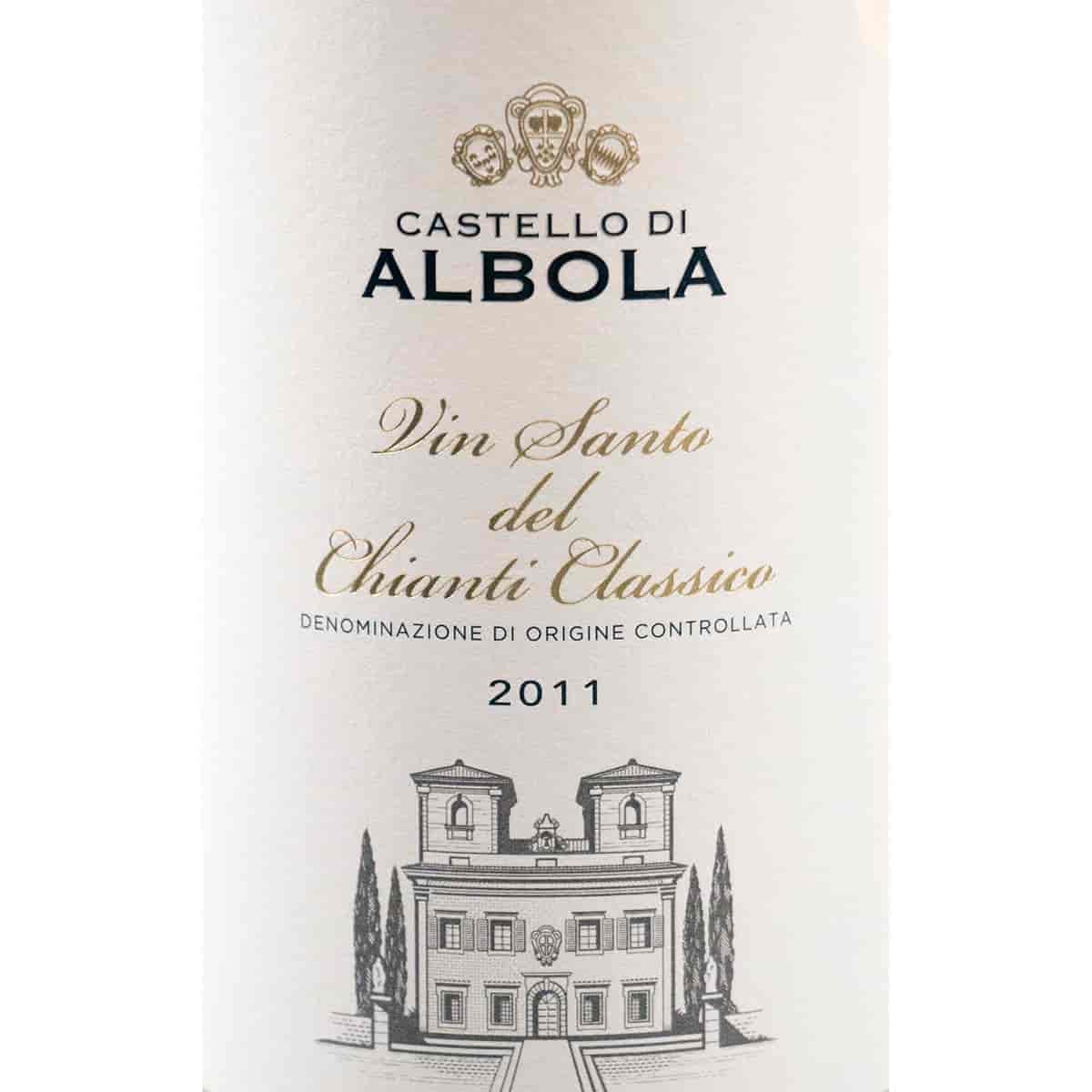 Vin Santo del Chianti Classico DOC 2011 – Castello di Albola – 0,5 l – Toskana – Dessertwein aus Trebbiano & Malvasia – 8 Jahre Holzfassreife – Italienischer Edelsüßwein