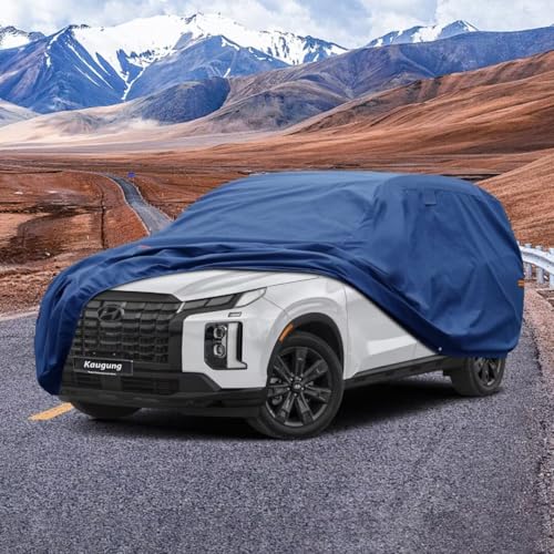 Image of Kaugung Heavy Duty SUV Cover Custom Fit for Hyundai Palisade (2019-2025),SUV Car Cover Waterproof All Weather with Anti-Theft Lock,Sun, Rain, Dust & Snow Protection.(USA Warehouse,Within 3-7 Days)
