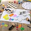 46 Pcs Mini Ink Blending Tool Set, 2 Round Mini Applicator Tools and 44 Replacement Foam Pads Daubers for Crafting Scrapbooking Painting Drawing Art Supplies Handle Embossing Stencils #3