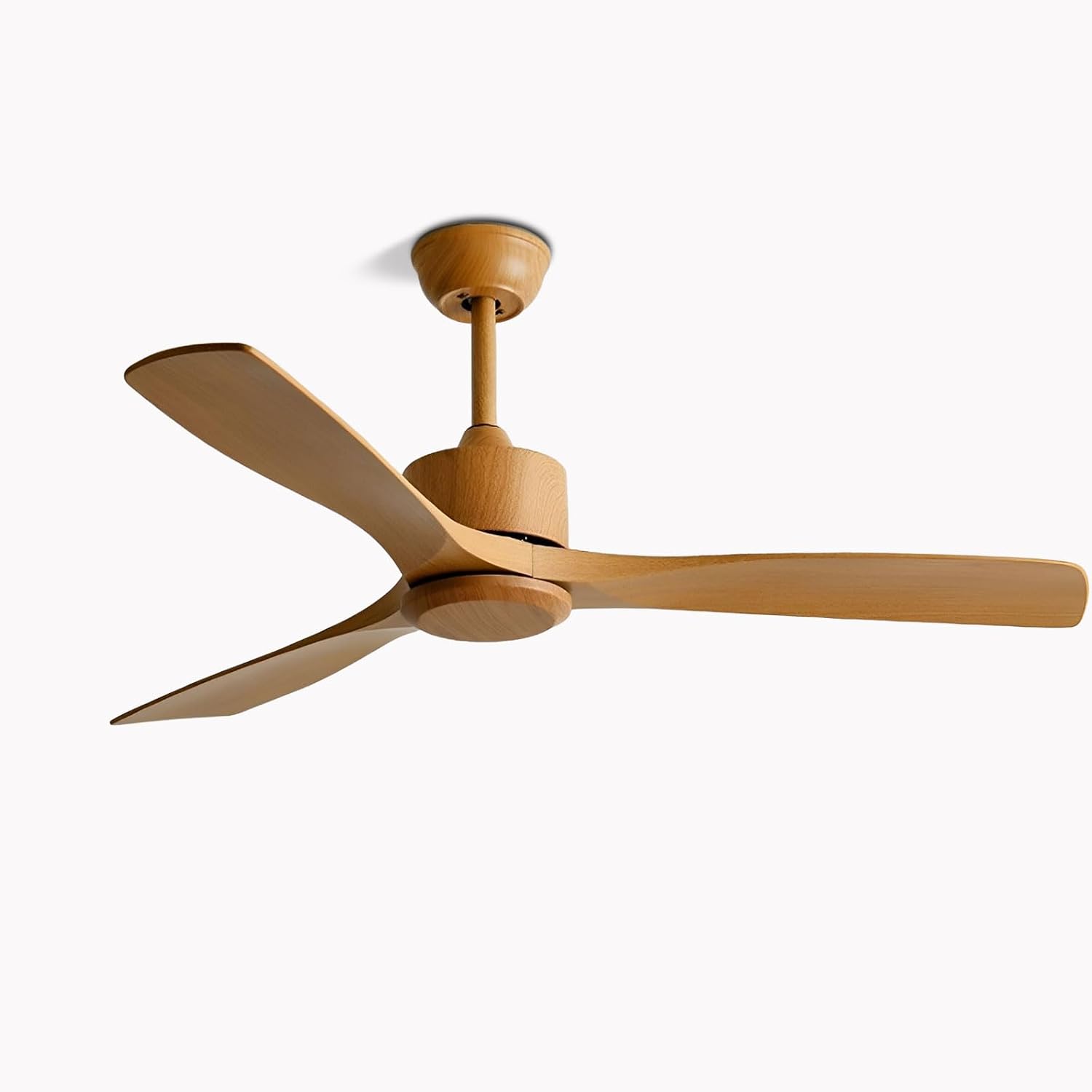 6-Speed Quiet Ceiling Fans with Remote Control, Indoor 42in Ceiling Fan No Light ABS Wood Grain Blades, Modern Ceiling Fan without Lights for Bedroom Living Room Farmhouse