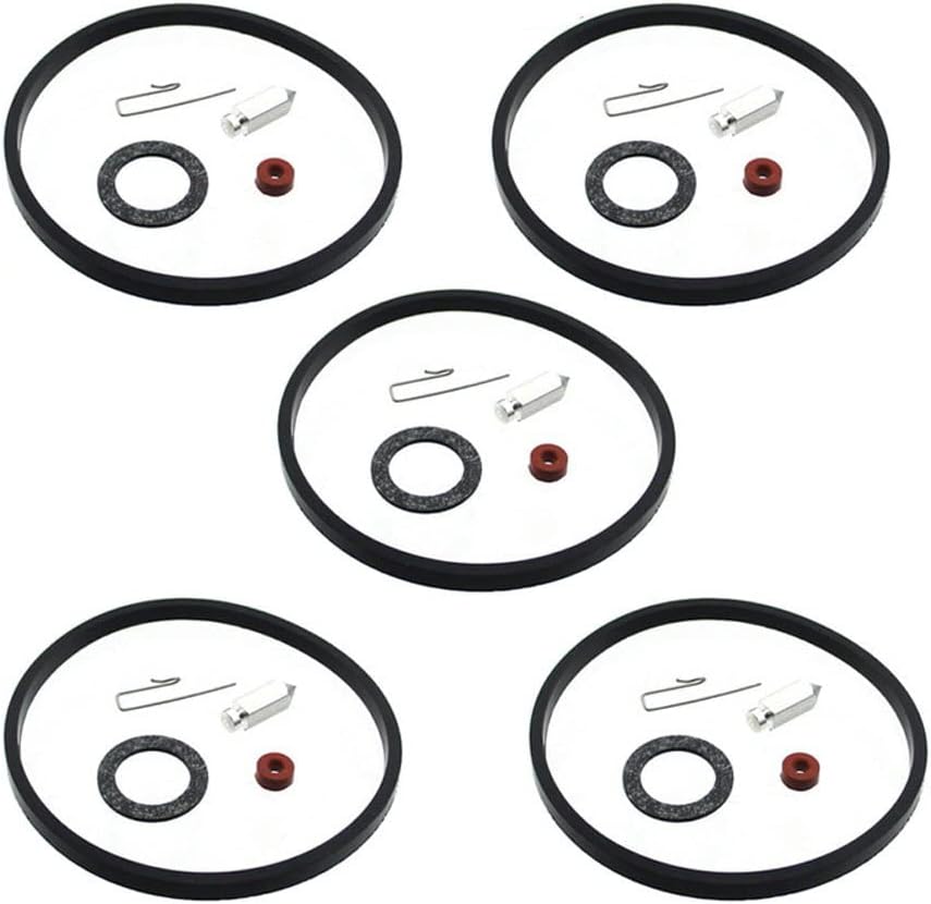 XLJOY 5 Sets Carburetor Needle Seat Bowl Gasket Repair Kit Fits