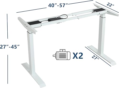 Miniatura 44 de Escritorio eléctrico de pie de 48 pulgadas con puerto de carga USB, escritorio de pie ajustable en altura con preajustes de memoria, amplio Marrón