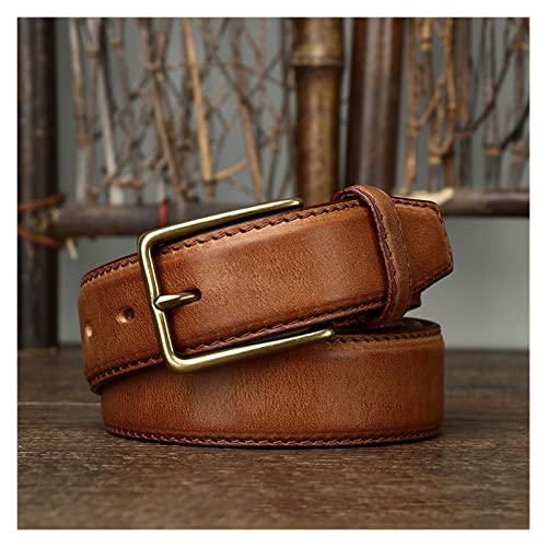 Vintage Cowhide Mens Belt Pin Buckle Leather Belt For Men Classic Quality Belt Men2