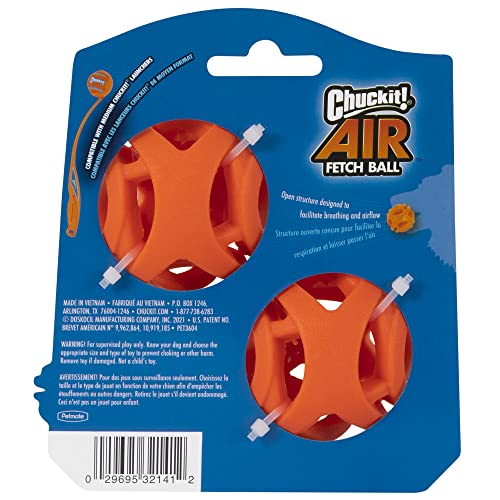 Chuckit! Dog Air Fetch Ball, Medium, 2 Pack Chuckit! Dog Air Fetch Ball, Medium, 2 Pack