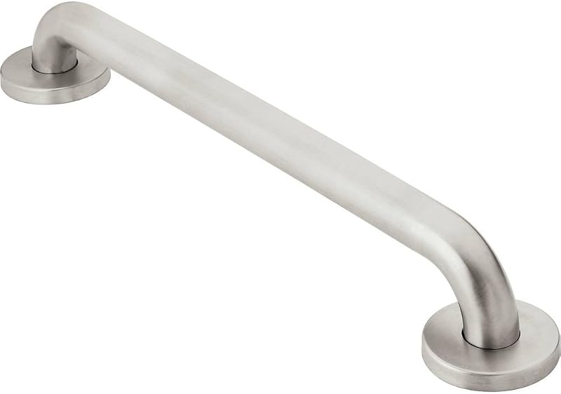 Bathroom Safety 12-Inch Peened Textured Grip Stainless Steel Bathroom Grab Bar with Concealed Screws, Shower Handles for Elderly, R8712P