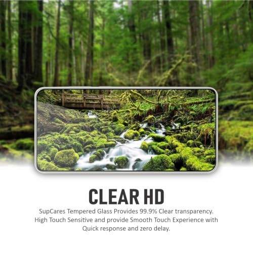 Image of SupCares Tempered Glass for Vivo X300 Ultra (6.82 Inch) With Installation Kit | 9H Edge to Edge Screen Protector | Black