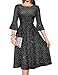 Women's Sequin Dress Long Sleeve Wedding Guest Dresses A-Line Midi Sparkle Glitter Formal Dresses for Women Evening Party Glitter-Black XL