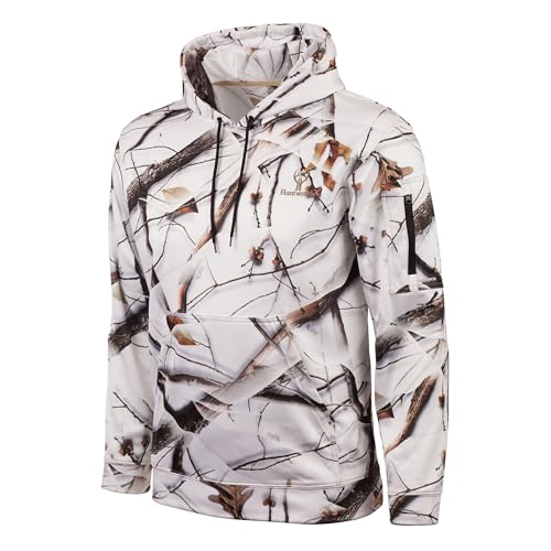 Huntworth Men's Hunting Hoodie, Snow Camo3