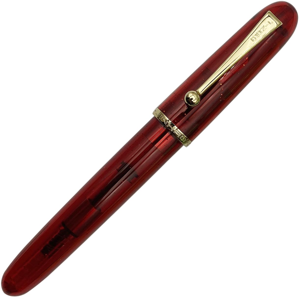 Gullor Acrylic Fountain Pen Heartbeat Tip, Transparent Red, Medium Nib (0.7mm) - Image 3