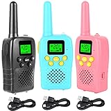 t18 トランシーバー 3台セット 充電式 westayin トランシーバー 災害·地震 緊急対応 VOXハンズフリー 免許不要 トランシーバー 子供 通信距離2KM 特定小電力トランシーバー こども向け 小型軽量 子供トランシーバー 総務省技術基準適合商品 黒/青/ピンク