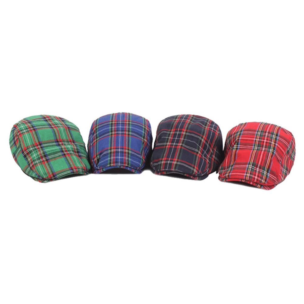 Schiebermütze Barret Flat Cap Herren Damen Tellermütze Klassische 1920 Stil Flatcap Newsboy Cap Verstellbar Baumwolle Vintage Freizeit Barett Traditionelle Hut Kostüm Accessoires