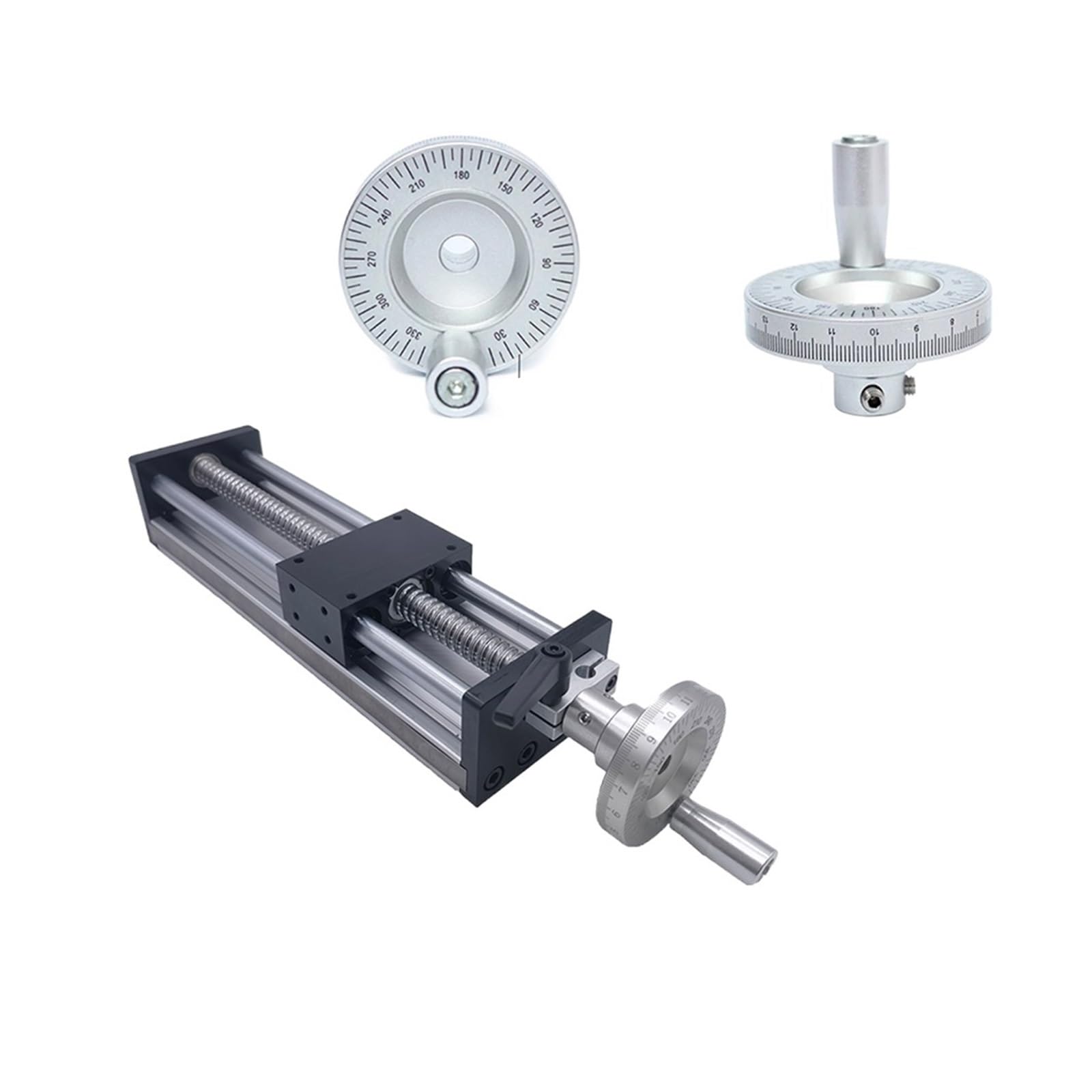 Linearführungsschienen-Set, Werkbank-Linearführung, Manueller Schiebetisch, 100–500 Mm Hub, Kugelumlaufspindel, SFU1204, Handrad, Lineare Bühne, CNC-Tischkreissäge(50MM Stroke)