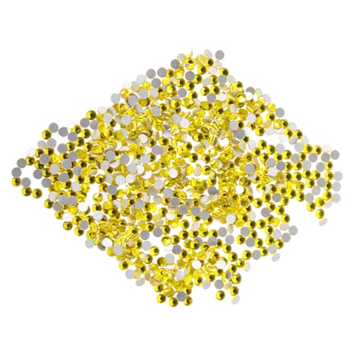 IWOWHERO 2880 Stück Gelbe Nailart-Strasssteine
