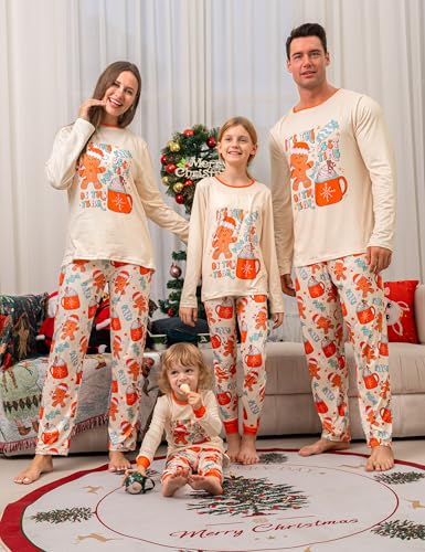 SUNNYBUY Christmas Pajamas Matching Sets, Holiday Family PJS Xmas Jammies for Couples3