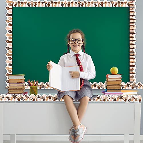 Image of 69ft Diversity Bulletin Board Borders Stickers Equality Growth Mindset Bulletin Trim Borders Stickers for School Classroom Sunday School Office Party Wall Decor