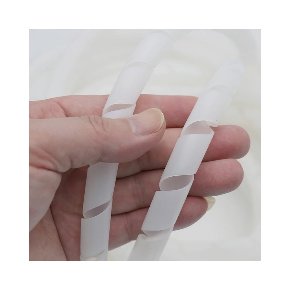 Wywssswy White Polyethylene Spiral Sleeve, 1.2–20M Wire Harness Conduit, High Temperature Resistant Cable Protector For Mechanical Equipment(18Mm (4Meter))