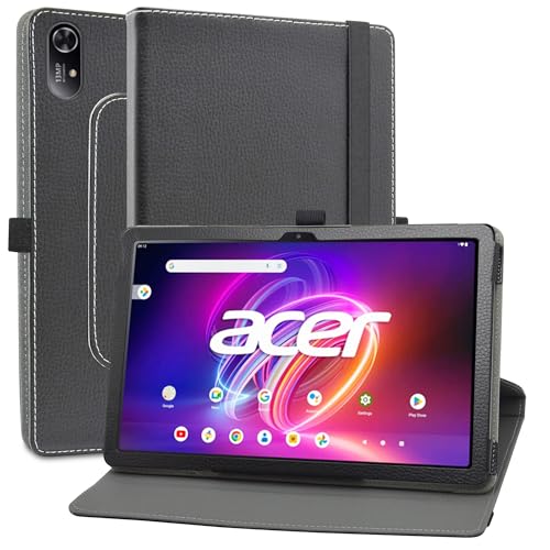 MAMA MOUTH Coque pour Acer Iconia Tab P11,en Cuir Protecteur avec Stand Étui en PU Cuir Rotative 360 degrés Housse de Protection Flip Case Cover pour Acer Iconia Tab...