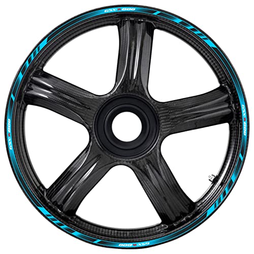 Motorcycle Reflective Rim Tapes Sticker Stripe For Suzuki Gsxr600 K1/Gsxr600 K4/Gsxr600 K6/Gsxr600 K8/Gsxr600 K9 2011-2019 Rim Wheel Decal Stickers 17 Inch,(Black And Dark Blue) #TOP2