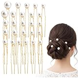 32 STÜCK PERLEN HAARSCHMUCK U FORM HAARSPANGE GOLD PERLEN 5 GRÖSSEN HAARSPANGEN WEISSE HOCHZEIT HAARNADEL FÜR BRAUT BRAUTJUNGFER DAMEN MÄDCHEN