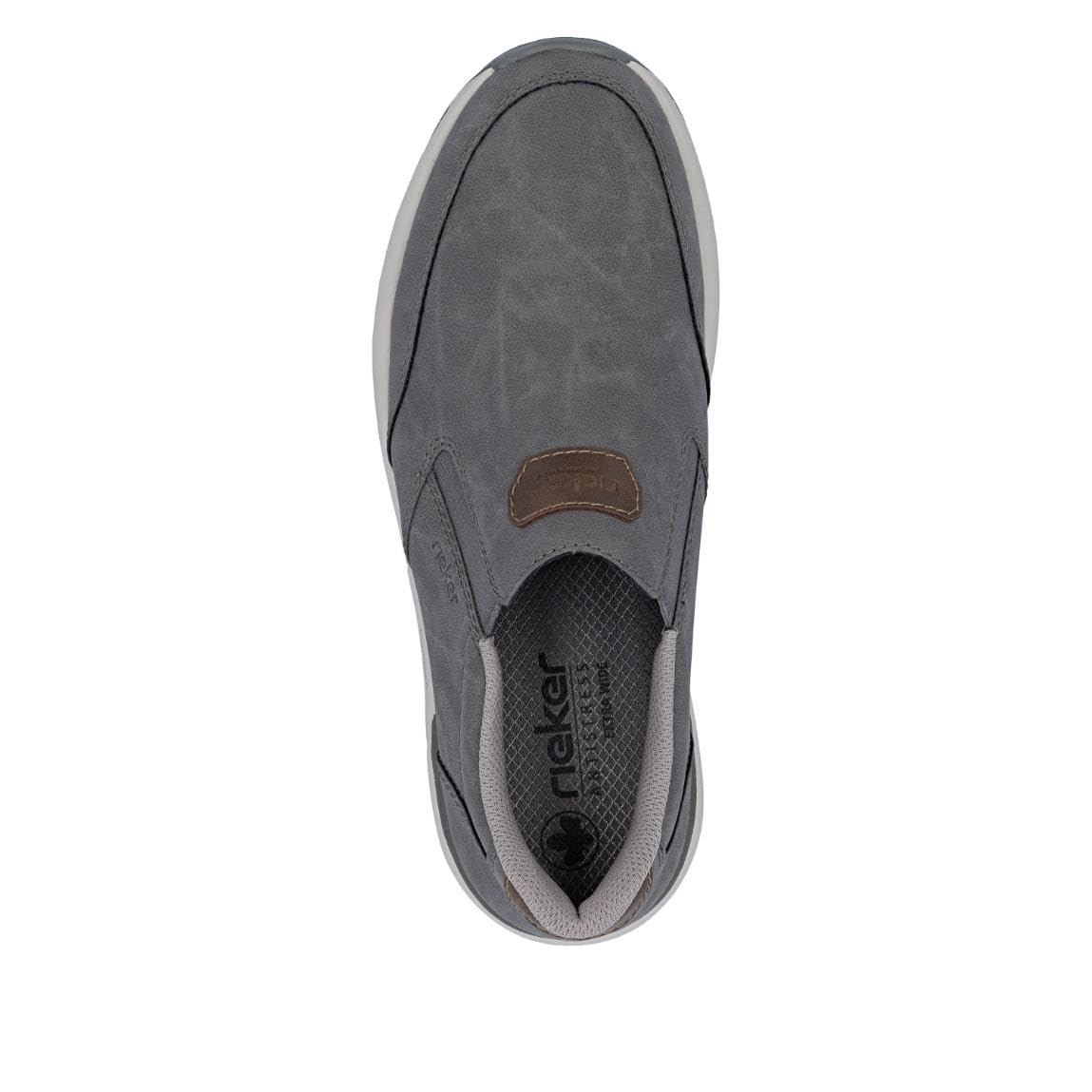Rieker 11550-45 Herren Slipper Synthetik grau grau