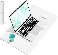 Vista 9 de YSAGi Alfombrilla de Escritorio de Cuero Antideslizante, Alfombrilla de Teclado para Escritorio de Computadora Portátil Impermeable, Protector