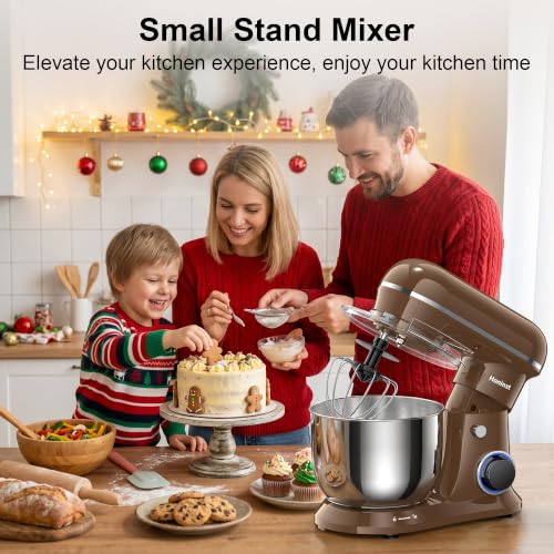 Image of Honinst 4QT Electric Stand Mixer, 10-Speed Tilt-Head Compact Kitchen Mixer