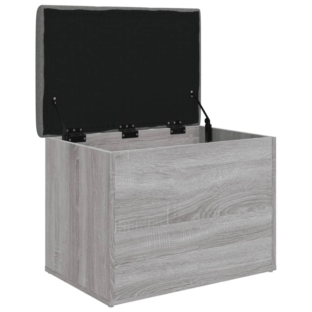 Banco para maletero de almacenamiento interior (banco con almacenamiento para dormitorio, entrada | Baúl y puf de almacenamiento multifuncional (Sonoma gris, 62 x 42 x 45 cm)