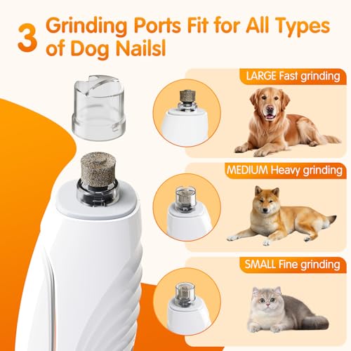 IJIAMY 2-in-1 Dog Nail Clippers & Dog Nail Grinders with 2 LED Lights, Ultra-Quiet, USB Rechargeable, Multiple Grinding Methods, and Splash Guard for Small, Medium, and Large Dogs & Cats - Image 4