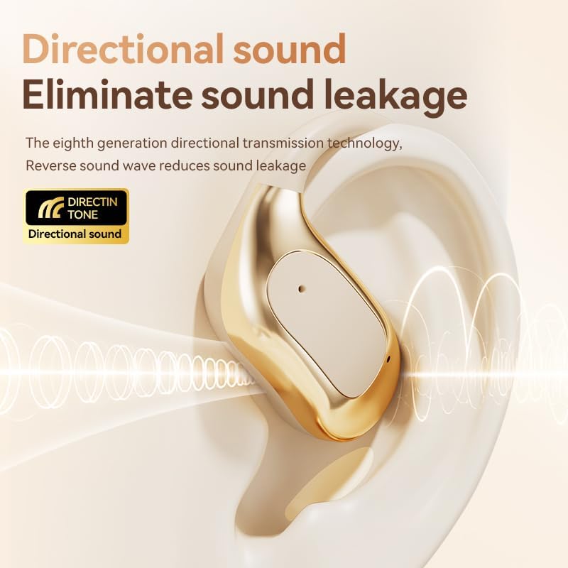 Open Ear Earbuds, Bluetooth Headphones 5.4 Sports with Smart Digital Display, 40H Playtime, Clear Calls,IPx4 Waterproof, Wireless Over Ear Buds Lightweight Design Fit Cycling, Running, Workout(black) - Image 8