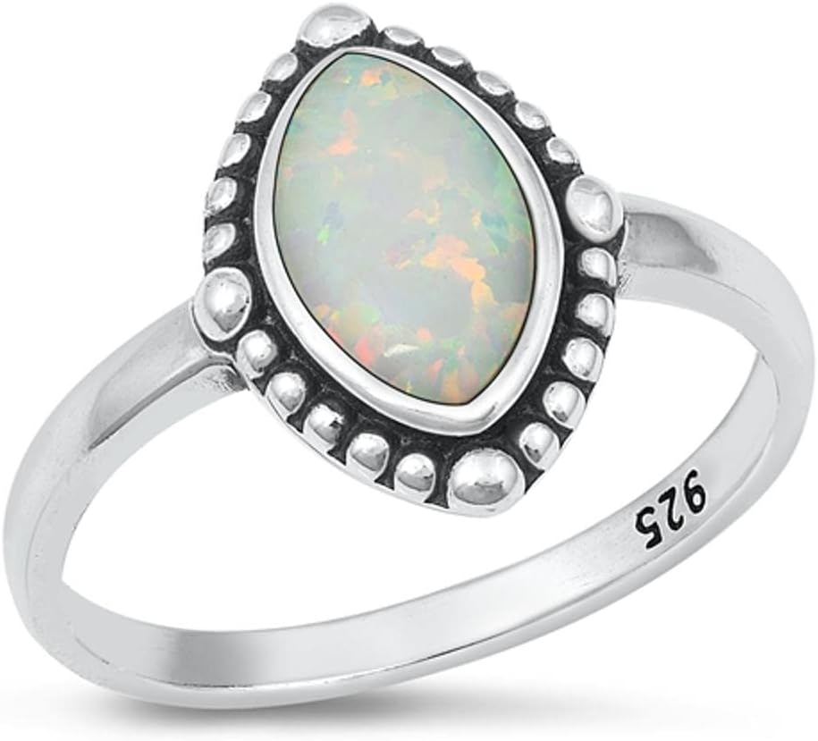 CHOOSE YOUR COLOR Sterling Silver Bali Cocktail Ring