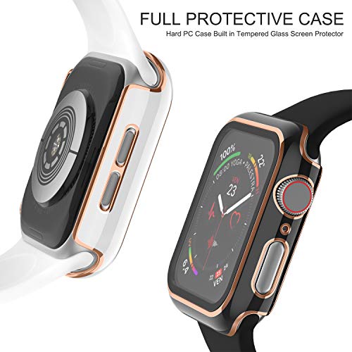 Image of Adepoy Case with Tempered Glass Screen Protector, Compatible with Apple Watch SE3(2025) SE2 SE Series 6 /5 /4 40mm, All-Around Ultra-Thin Bumper Full Cover Hard PC Protective Case for iWatch Accessories