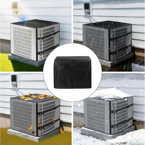 AC- Abdeckung für Außengeräte, Wasserdichte zentrale Schutzhülle- Quadratische AC- Abdeckung- für Kälte, Winter, Schnee, Sonne, Reinigung, Sichtschutz-4