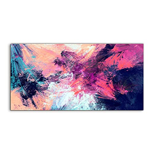Image sur verre 140x70cm abstraction fireworks tableau trempé