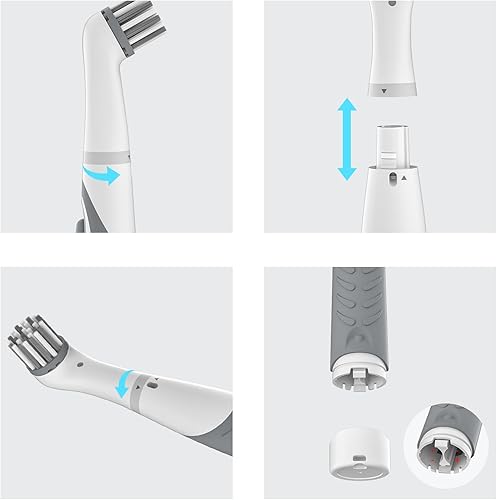Miniatura 3 de Cepillo de limpieza eléctrico, cepillo eléctrico para lechada con cabezales de cepillo múltiples 4 en 1, cepillo motorizado inalámbrico para