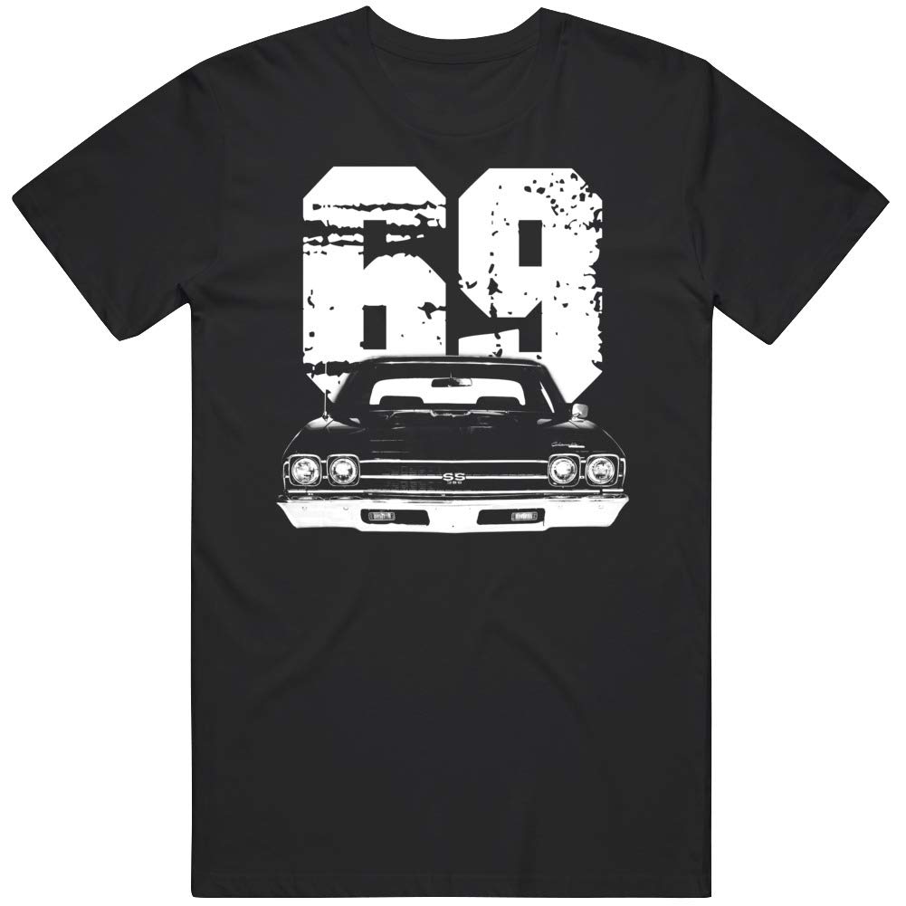 PurpleMonkeyTees 1969 Chevy Chevelle Ss Front View with Year T Shirt