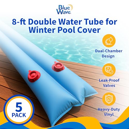 Image of Blue Wave 8-ft Double Water Tube for Winter Pool Cover- 5 Count (Pack of 7)