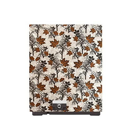 Image of Woah Semi Automatic Washing Machine Cover Suitable for 5 Kg to 8 Kg Cream Leaf Top Load Washing Machine Cover | Dustproof Durable Cover