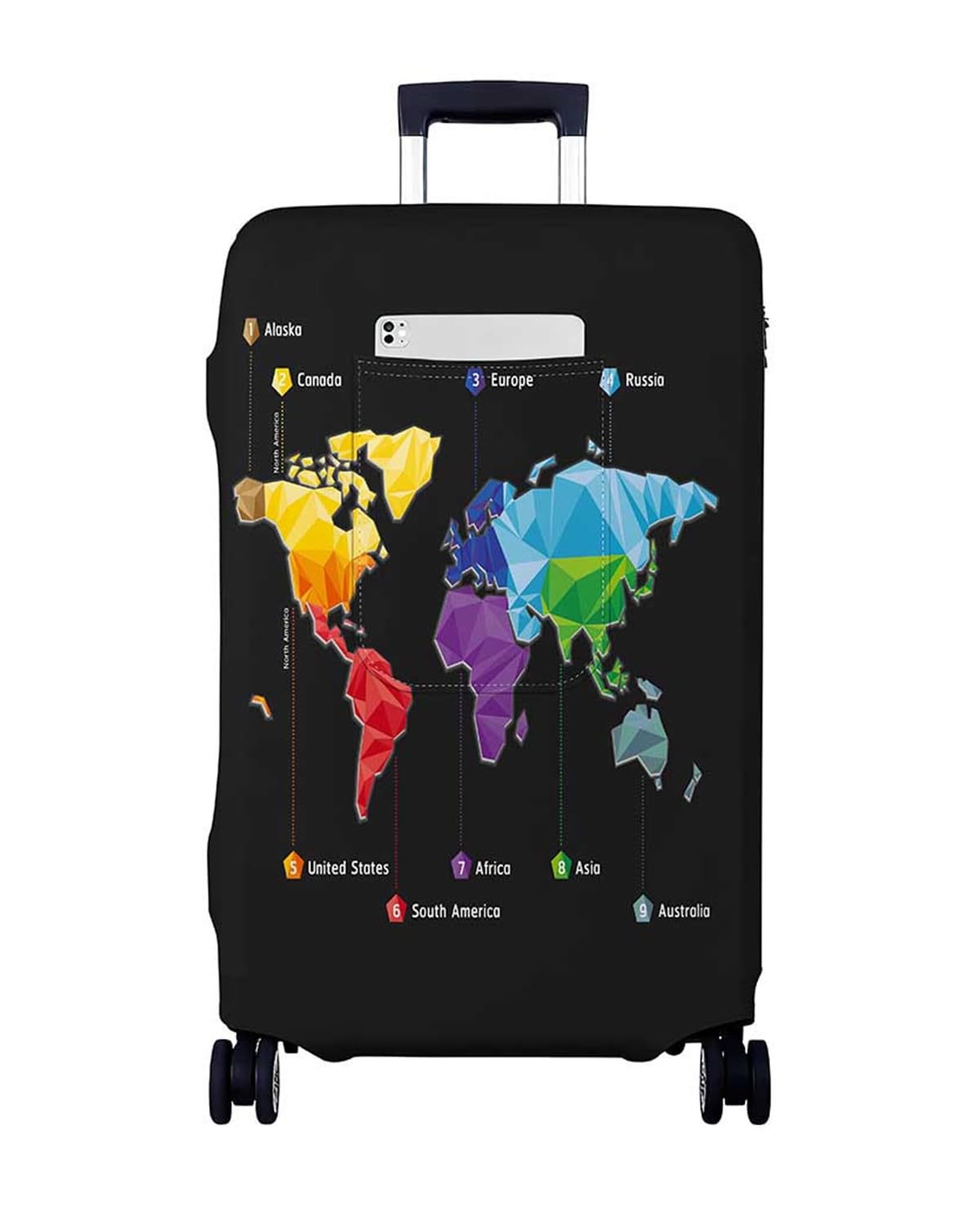 Morbuy Kofferhülle, 18-32 Zoll, Kofferschutzhülle Elastisch für Reisekoffer, Waschbar Koffer Schutzhülle mit Taschen, Suitcase Cover