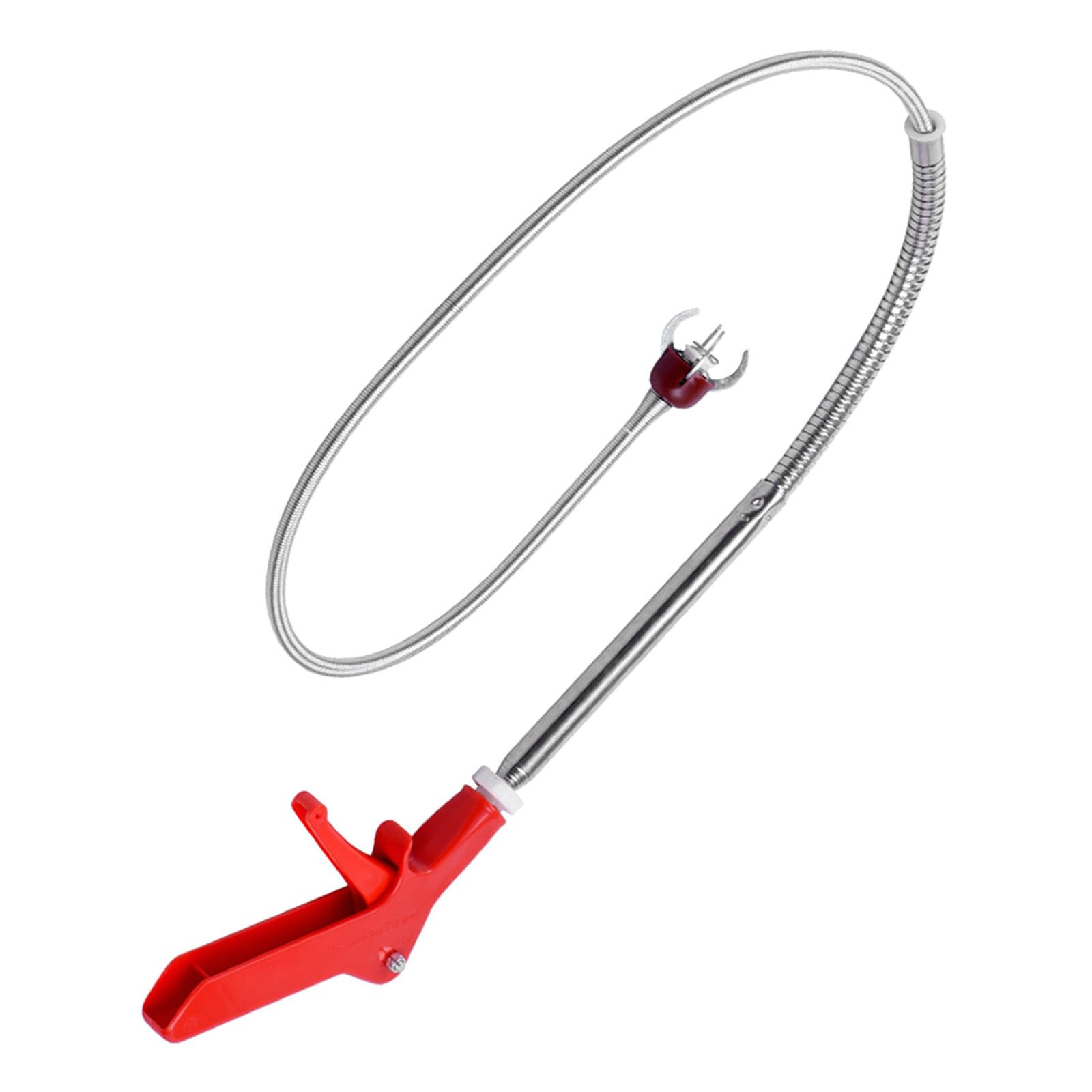 Operitacx Herramienta de Acero Inoxidable y Abs Garra de Agarre Flexible de Desatascador Profesional de 51 Pulgadas para Limpieza y Desobstrucción de Tuberías en Baños