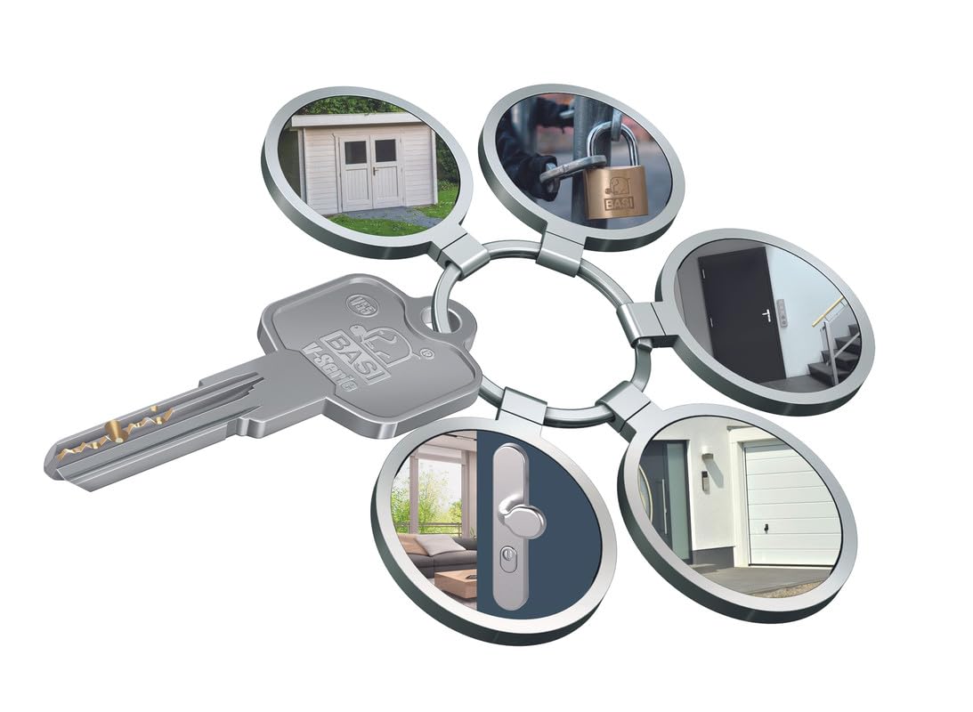 BASI | V55 Schließzylinder | gleichschließend und frei kombinierbar | Viele Längen verfügbar | Wendeschlüssel | Profilzylinder für Haus und Wohnung | Halbzylinder A:10 mm B:30 mm