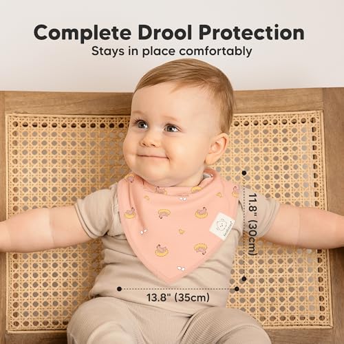 Image of 8pk Organic Baby Bandana Bibs for Drooling and Teething (Countryside)