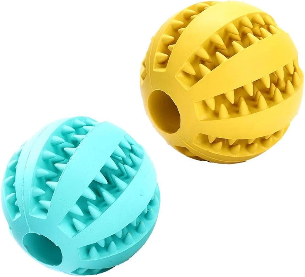 Interactive Dog Chew Ball Toy for Tooth Cleaning, Fetching, and IQ Treat Dispensing - Small (2 inch), Multi-Color (B0CS92CDQ9) Amazon Price History, Amazon Price Tracker