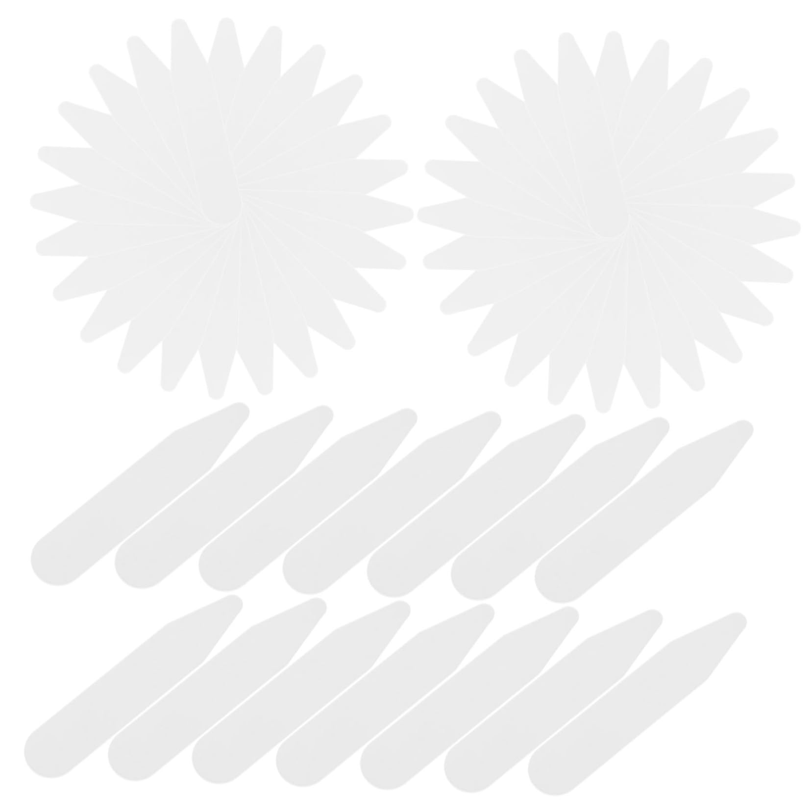 LIFKOME Dress Shirt Collar Bones Collar Inserts for Men Women 100pcs Plastic White 50.8x10x0.8mm Stylish and Sturdy