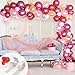 Produktbild Whaline Ballon Arch & Garland Kit, Burgund, Pink, Gold Konfetti und Rose Metal Latex Ballons Set mit 16ft Ballon Strip Tape, 1 Stück Bindewerkzeug und 100 Dot Kleber für Party Decor