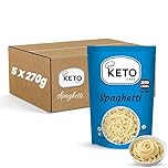 Keto Chef Vegan Slim Spaghetti Pasta (Pack of 5, 270g) - Paleo Friendly Instant Konjac Pasta, Zero Fat, Shirataki, Sugar & Carbs, Free-from, Healthy Diet Low Calorie Food, Ready to Eat
