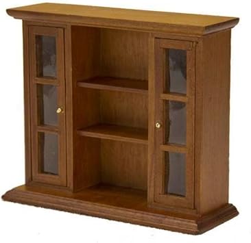 Mini Wooden Wall Cabinet with Double Doors - Vintage Style Miniature Storage Shelf,Desktop Display Case for Home Decor,Collectibles Organizer & Gift for Hobbyists