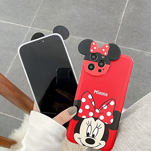 Mc Fashion Iphone 11 Case, Cute Cartoon [3D Camera Lens Protector] Series Case, Full Cover Protective Soft Matte Tpu Case For Iphone 11 6.1 Inch 2019 (Minnie Mouse) #TOP3