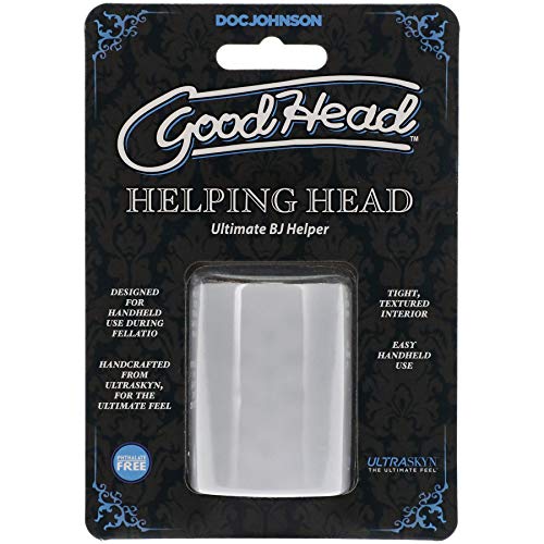 Doc Johnson Goodhead - Helping Head - Ultimate Bj Helper - 2.3 Inch Ultraskyn Stroker - Compact Desight Allows For Oral Play - Proudly Made In America - Frost #TOP5