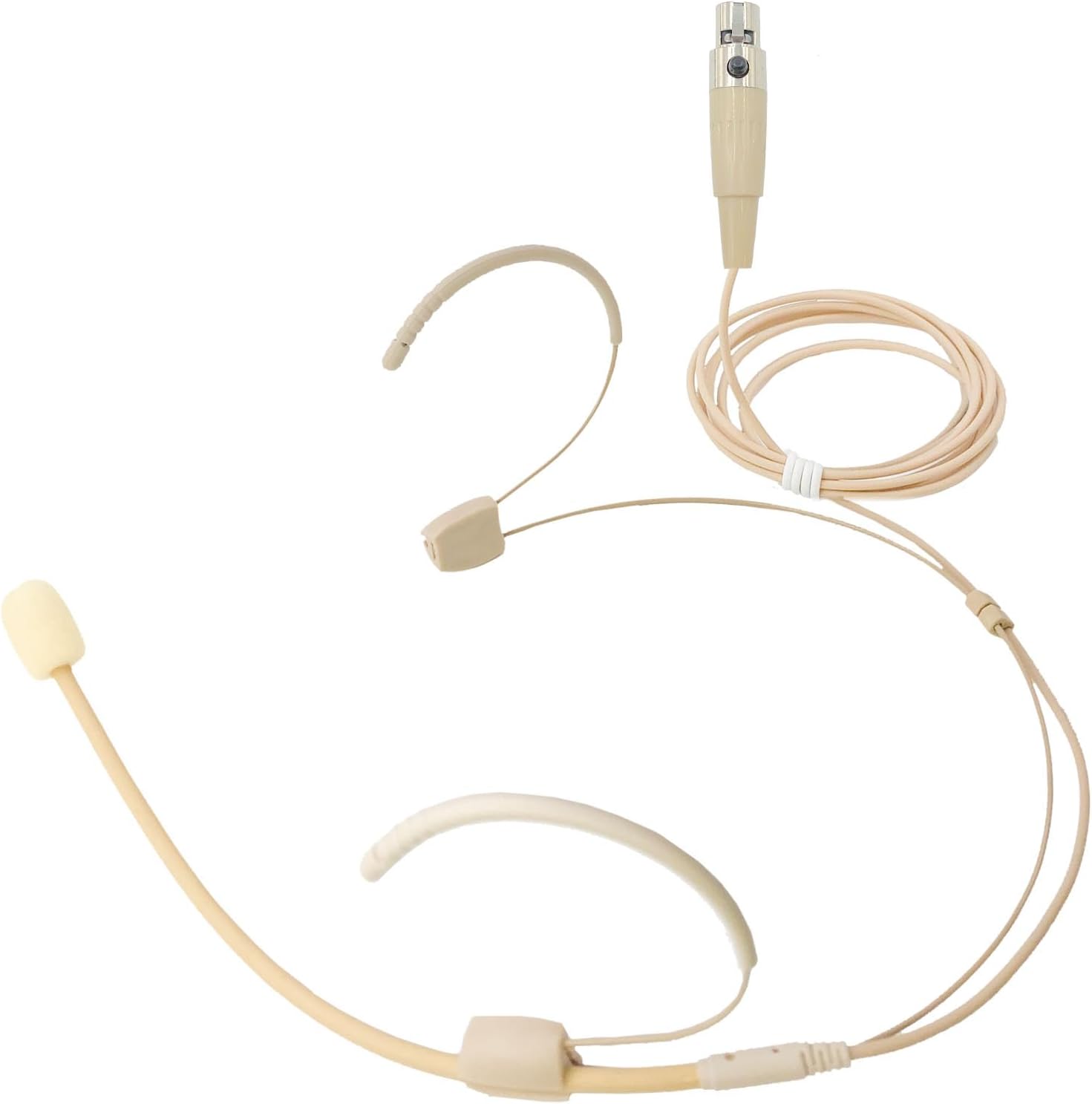 Microphone Unique Headband Headphone Microphone Compatible with AKG Wireless Transmitter Omnidirectional Condenser Microphone Beige Mini XLR Female TA3F